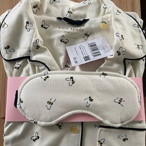 Kate Spade PJ pajamas shorts set w eye mask. Size S small